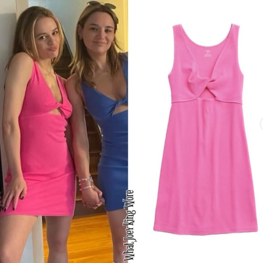 Aerie Reversible Knit Ribbed Mini Dress Pink Size XS ASOJoey King‎ Eras Tour